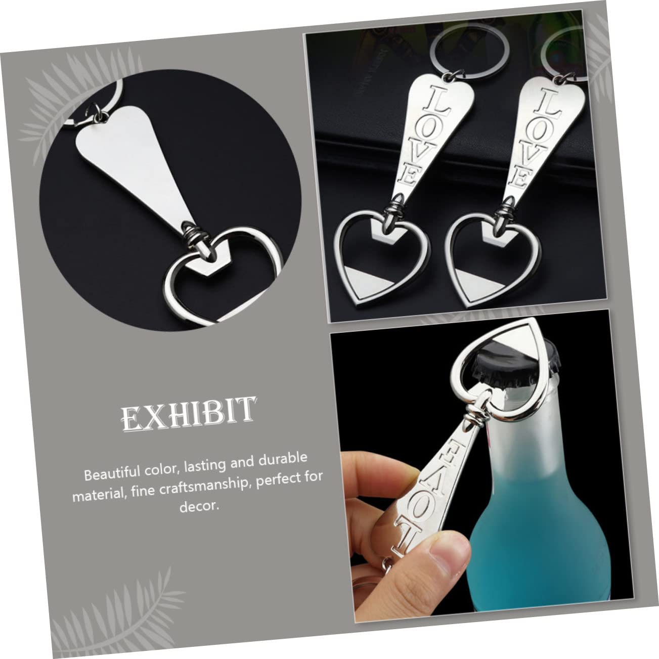 Amazon | KJHBV 5個 愛の栓抜き ラブハートキーホルダーオープナー