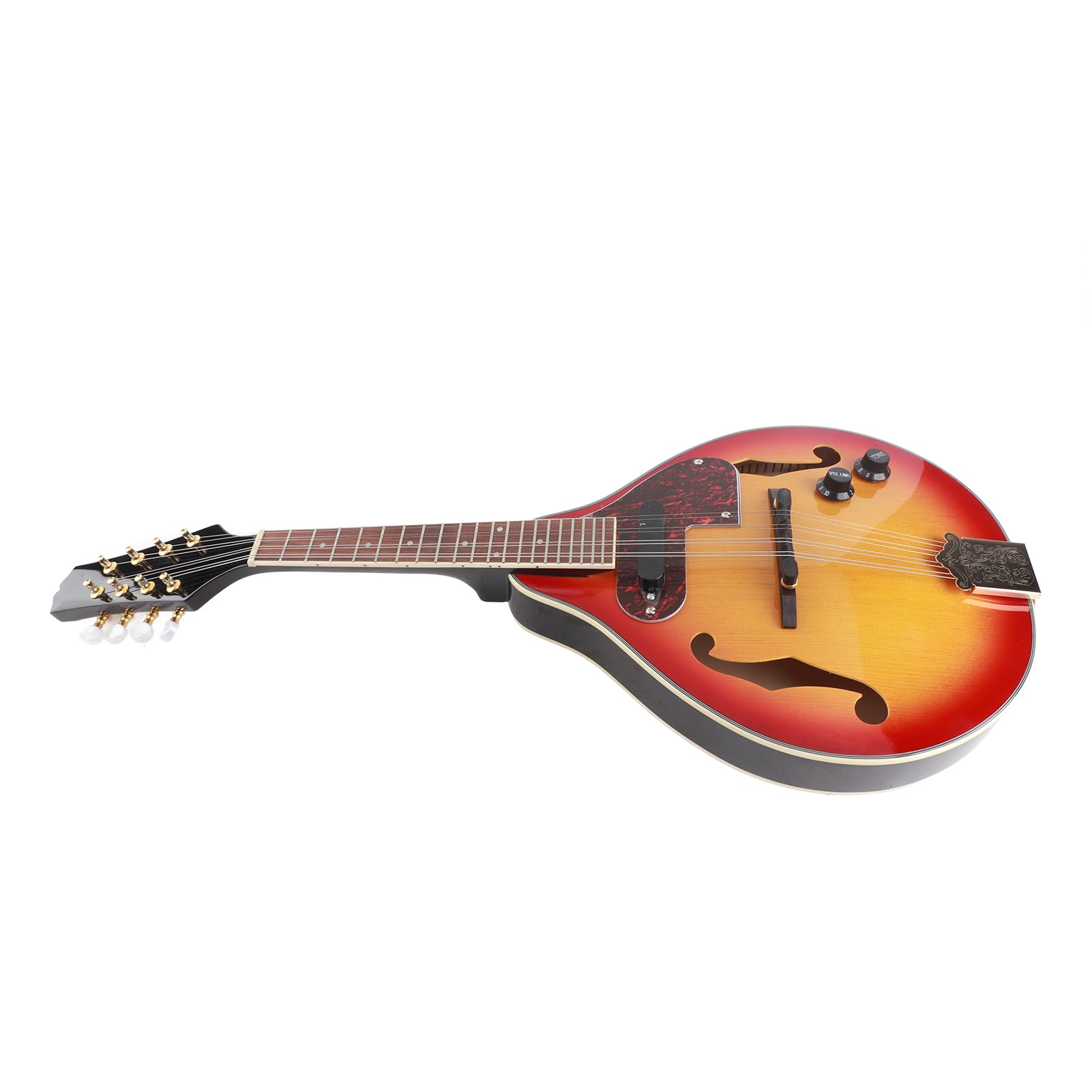 Mandolino Elettrico Regolabile Stile A Mandolino A 8 Corde con Top in Abete, Tastiera in Palissandro, Controlli di Volume e Tono per Esercitarsi Nella Registrazione di Musicisti Folk