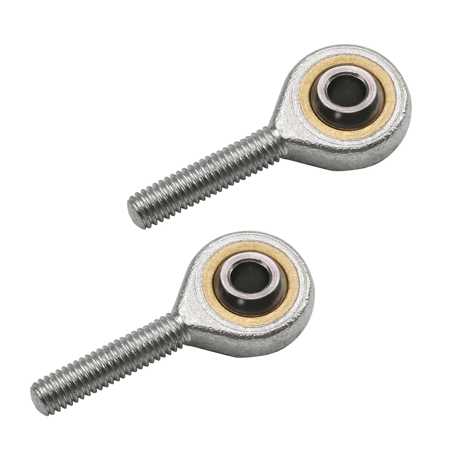 Bztoolbox 2Pcs SAL6T/K Rod End Bearings, 6mm Bore Pre-Lubricated Bearings, M6 x 6mm Male Thread Left Hand