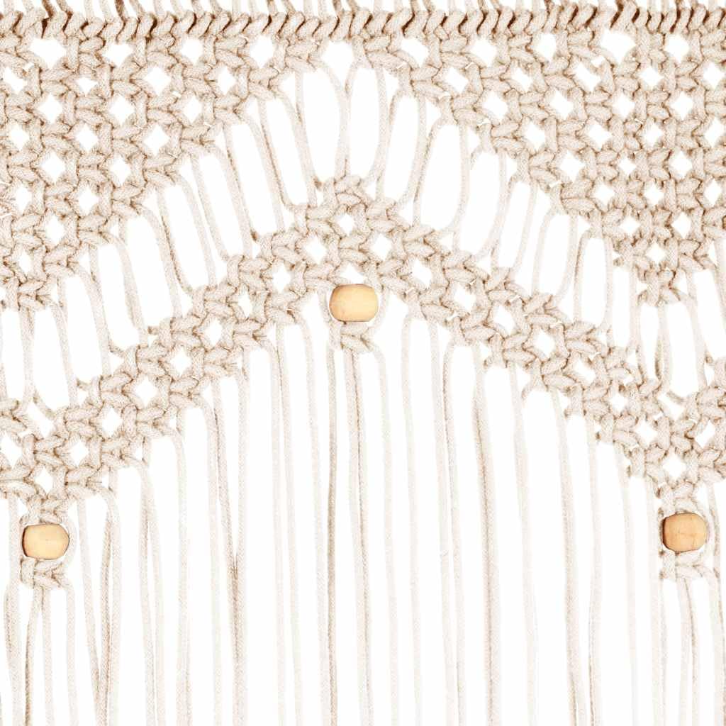 Rideau de Fenêtre Macramé Coton 140x240 cm vidaXL Séparateur de Pièce Salon