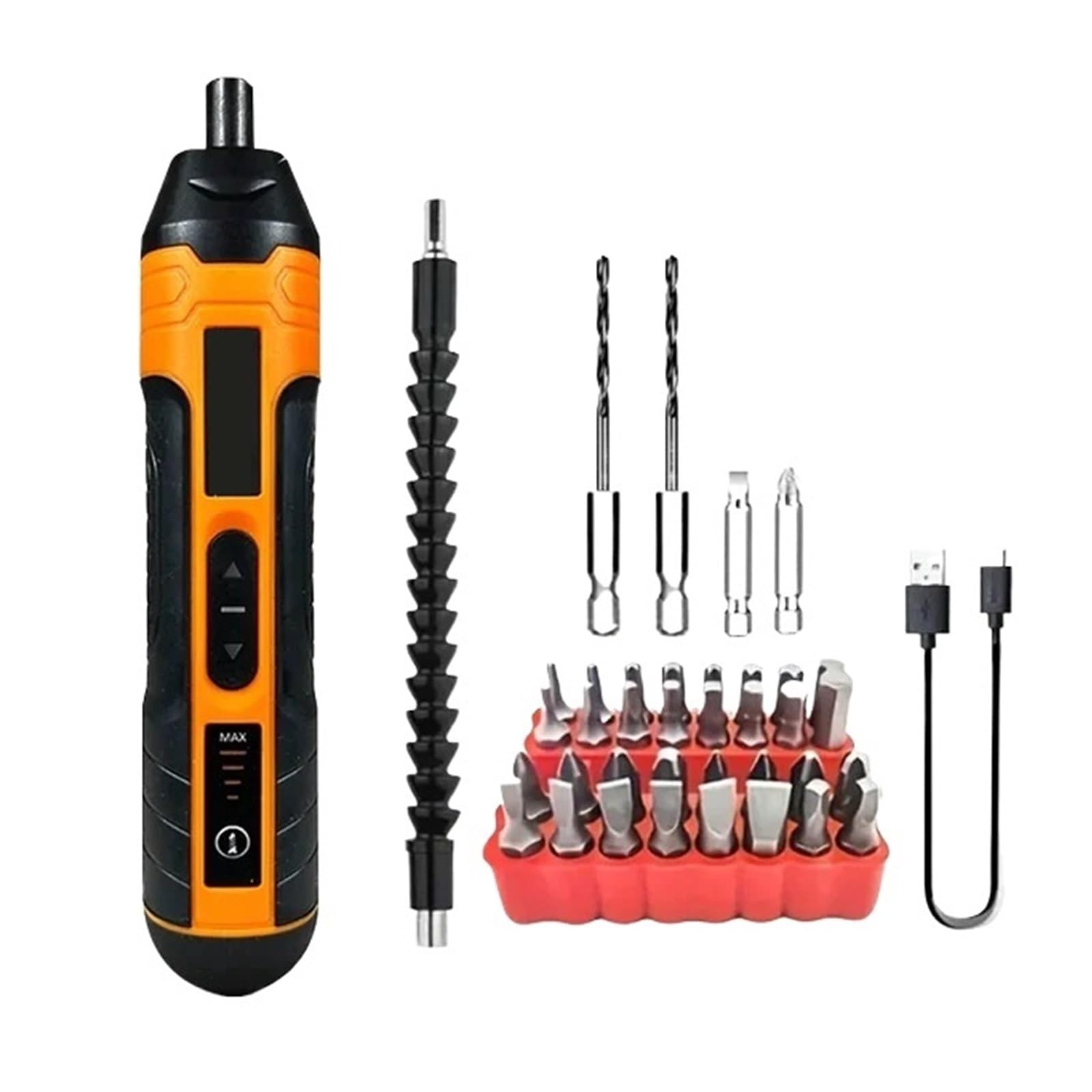 Cordless Electric Screwdriver Rechargeable 1300mah Lithium Battery Mini Drill 3.6V Power Tools Set Portable Lightweight(27PCS)