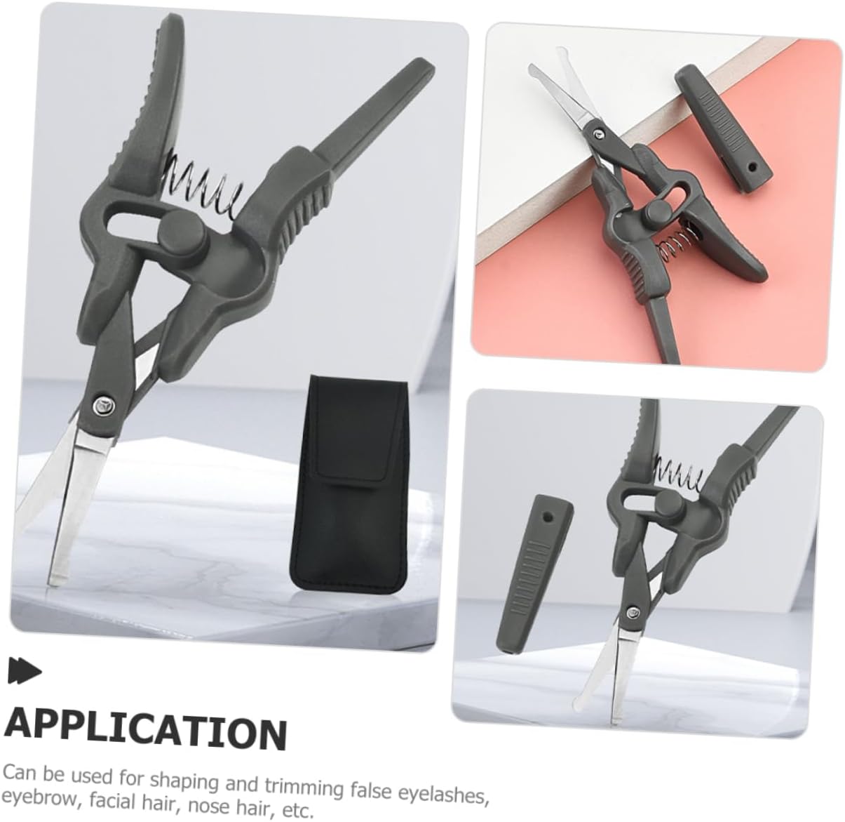 4pcs Men's Nose Hair Scissors Eyebrow Trimmer Stainless Steel Grooming Scissors for Facial Hair Removal