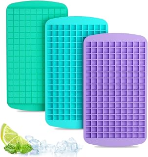 Upgrade Mini Ice Cube Trays 3 Pack, TINANA 480 Small Easy-Release Ice tray for Freezer, Crushed Ice for Chilling Whiskey, Cocktails & Juices Drinks
