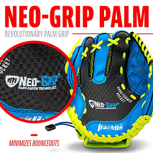 Franklin Sports Neo-Grip Teeball Gloves, Blue - image 7