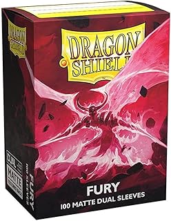 Card Game Dragon Shield Dual Matte Fury Standard Size 100 ct Card Sleeves Individual Pack