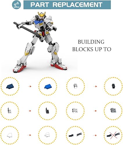 Miniatura 4 de Sayotoo Barbatos - Kit de construcción de 4 forma juego de bloques de construcción de figuras de acción de Barbatos, serie coleccionista, 2022 (900