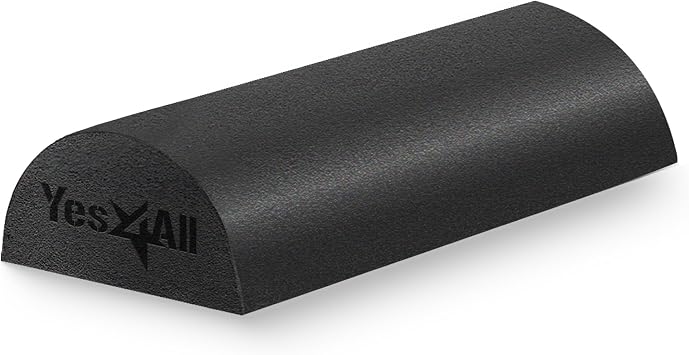 Yes4All Medium Firm Half Foam Rollers for Post-Workout Relaxation, 12/18/24/36 inch PE Foam Roll for Back Massage & Yoga Exercise