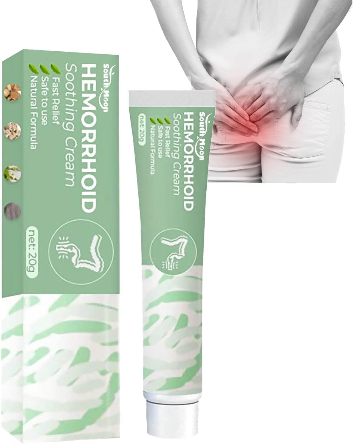 German Koltax Hemorrhoid Soothing Cream, Natural Herbal Hemorrhoids Ointment Cream for for All Types of Internal and External, Hemorrhoids, Soothes Itching, Swelling & Pain, All Ages (20g)