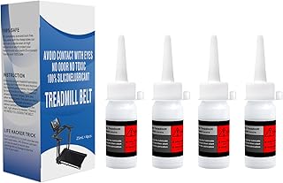 100% Silicone Treadmill Belt Lubricants/Lubes - 25ml/Bottle, No Odor and No Toxic, Easy to Use, Disposable Lubricant, High Temperature Resistant and Stable Lubricant-4pcs