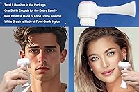 Vista 3 de 9-in-1 Face Scrubber Face Cleaning Brushes Super Soft Silicone Cleanser Brush and Facial Cleansing Massager Brush Face Cleansing Brush Set
