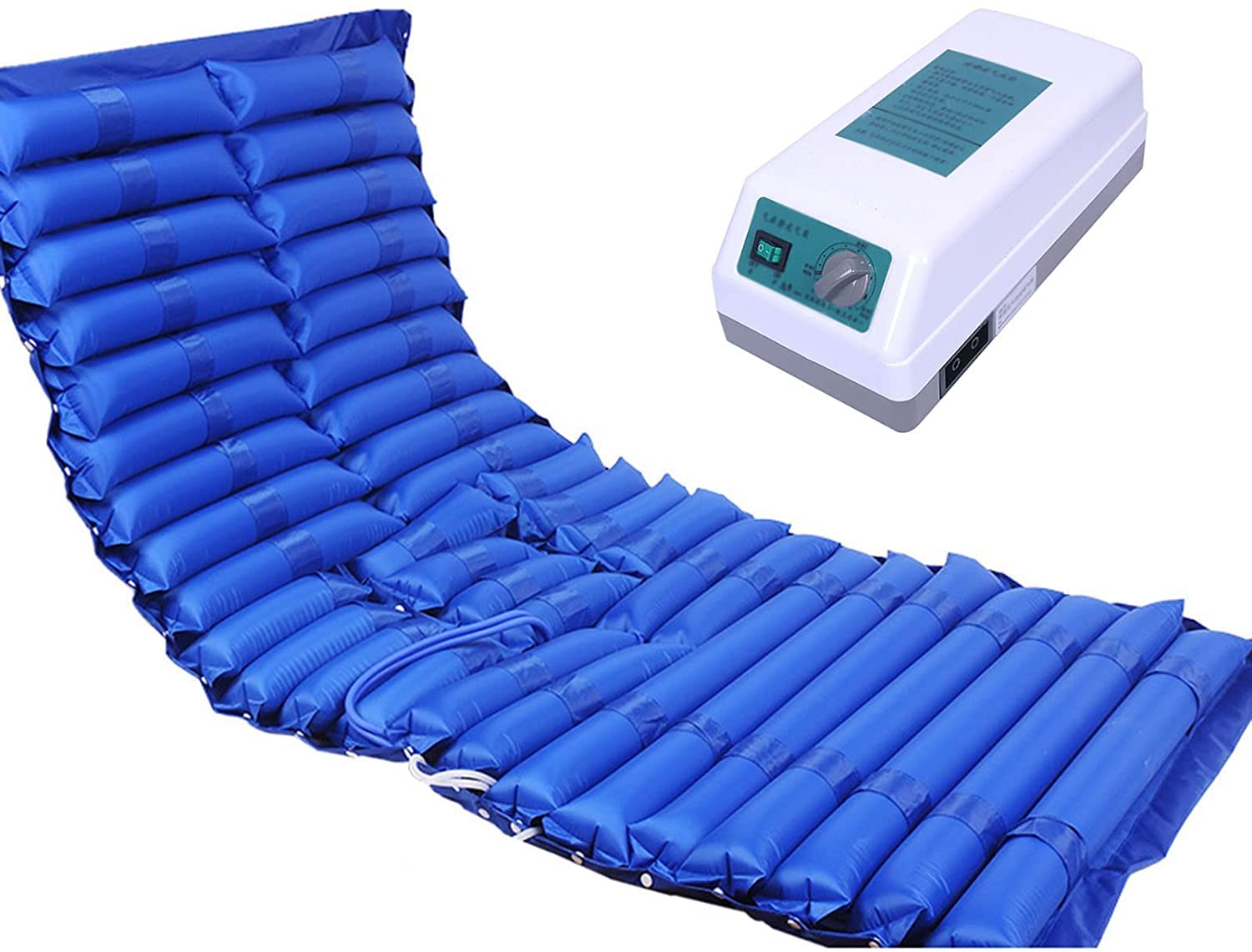 Colchón de presión alterna,Almohadilla de Aire para llagas,Cojín médico Colchón de Aire antiescaras con Orificio,Se Adapta a Cama de Hospital estándar
