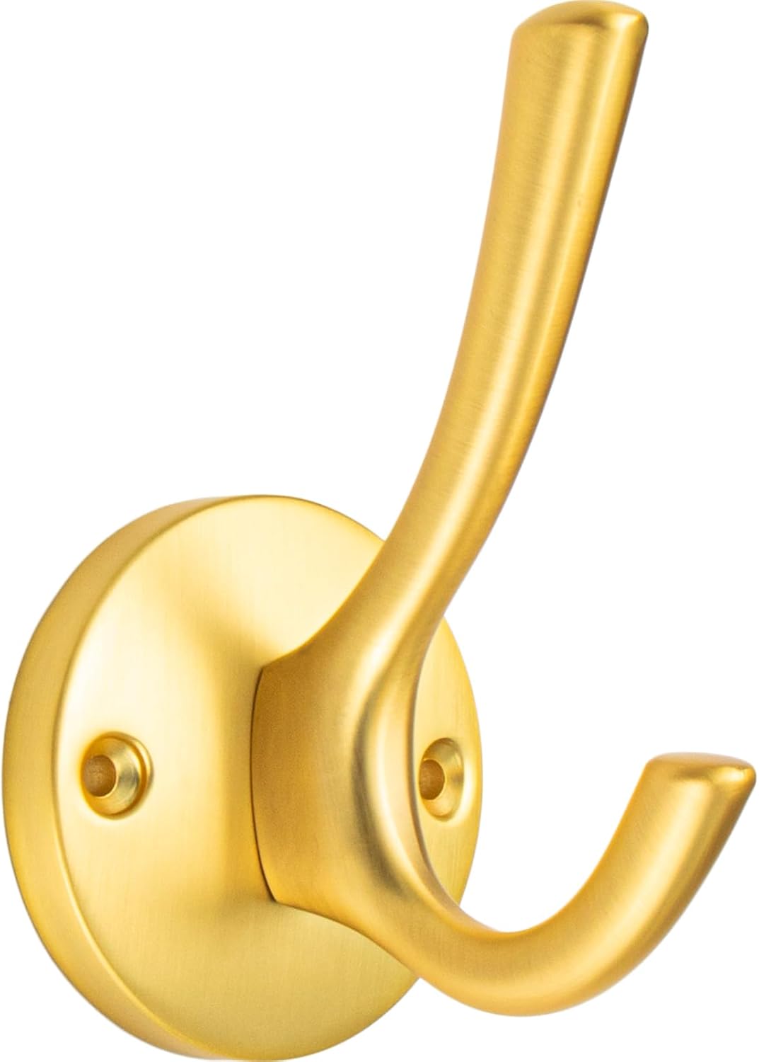 Liron Hardware 5 Pack Round Coat Hooks Wall Mounted Towel Hooks Shower Hooks for Bathroom Wall Hanging Heavy Duty Double Hook Gold