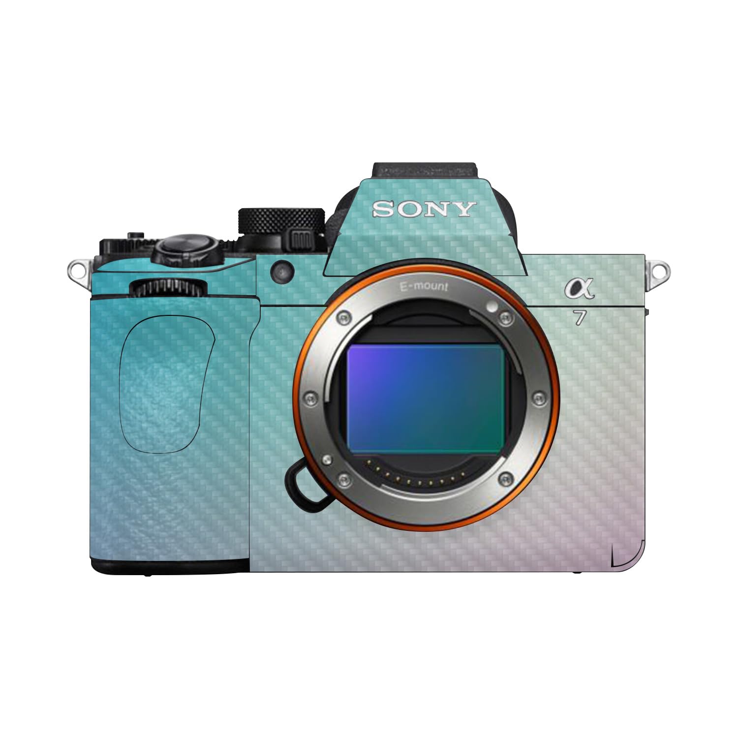 Carbon Fiber Camera Skin Compatible with Sony Alpha A7 Mark V (2025) - Vivid Fog - Premium 3M Vinyl Protective Wrap Decal Cover - Easy to Apply | Crafted in the USA by MightySkins