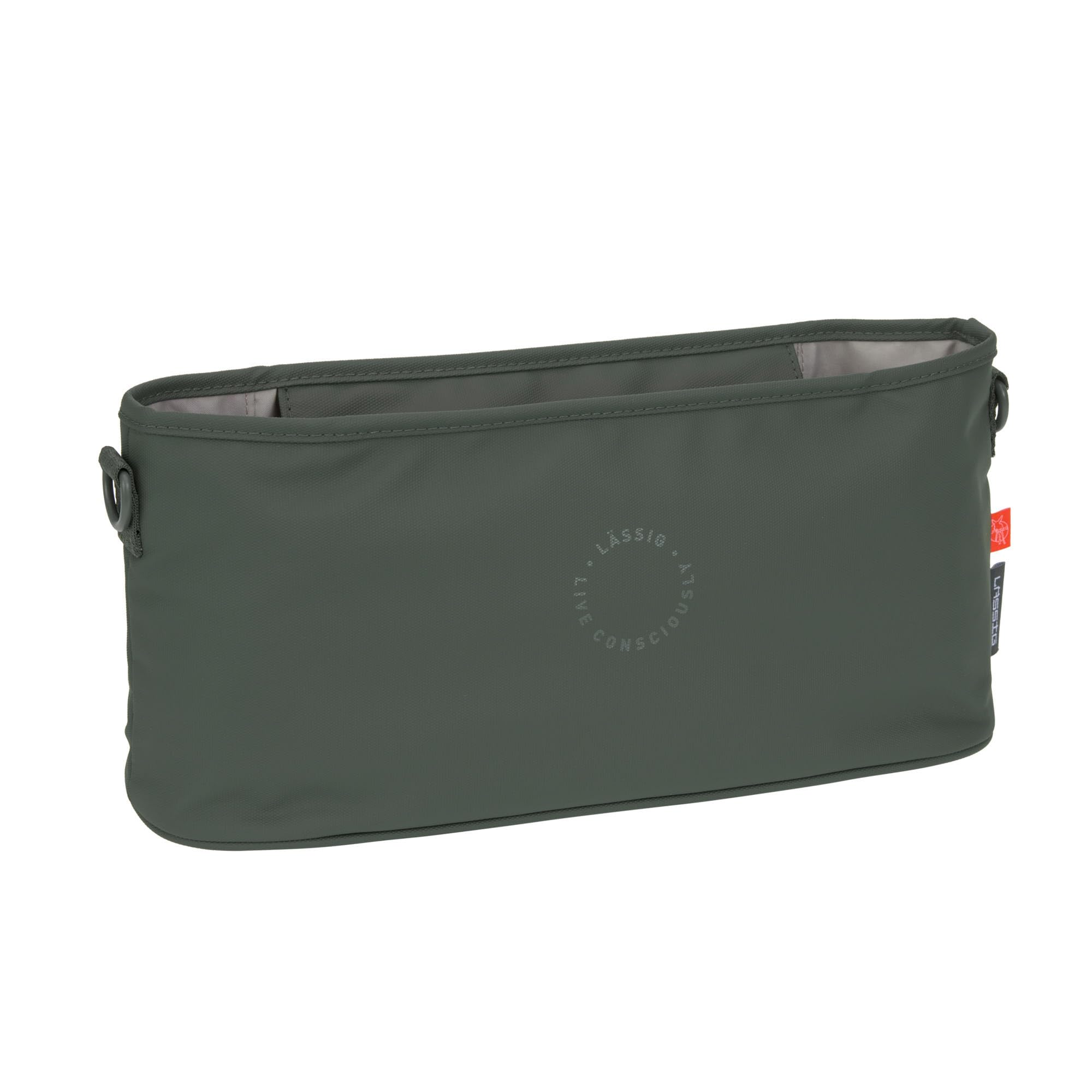 LÄSSIG Baby Pram Organiser Buggy Organiser Pram Bag with Pram Attachment/Buggy Organiser Dark Olive