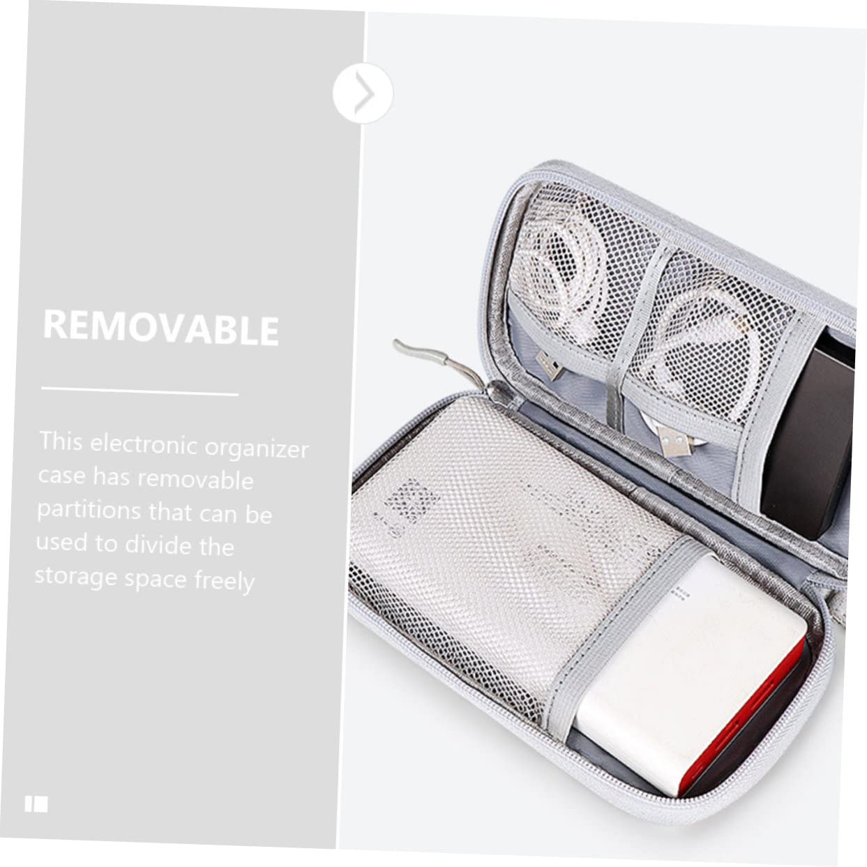 3 Pezzi Organizer Elettronico per Accessori Digitali Custodia da Viaggio Grande Grigia Elegante per Cavi Dati Caricabatterie e Hard Disk Borsa Portatile Protettiva e Compatta con
