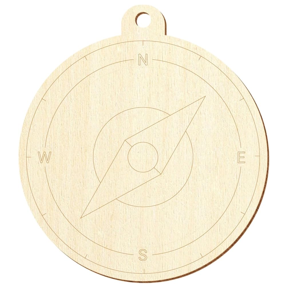 Holz Kompass - Größe 5-50cm, einzeln oder im Set mit 10, 25, 50 und 100 Stück erhältlich. Zum Basteln und Bemalen., Pack mit:1 Stück, Höhe:50cm hoch