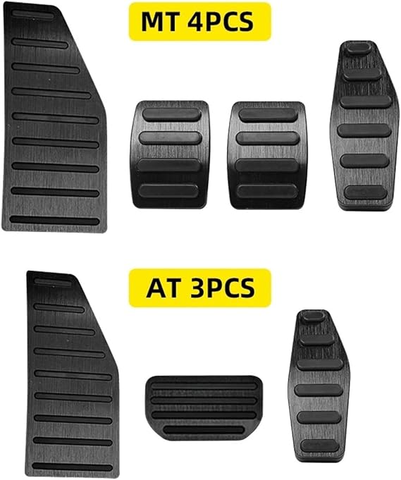 Brake Pedal Pad For Suzuki For Jimny For Sierra JB64 JB74 2019 2020 2021 2022 2023 JB64W JB74W Car Accelerator Brake Foot Rest Pedals Cover Accessories Pedal Pad(AT 2PIECE Silver)