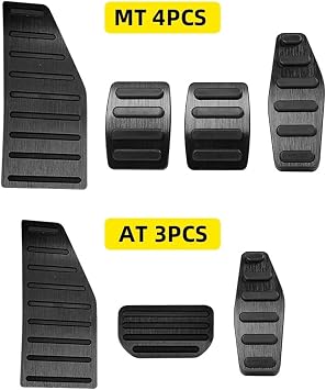 Brake Pedal Pad For Suzuki For Jimny For Sierra JB64 JB74 2019 2020 2021 2022 2023 JB64W JB74W Car Accelerator Brake Foot Rest Pedals Cover Accessories Pedal Pad(AT 2PIECE Silver)