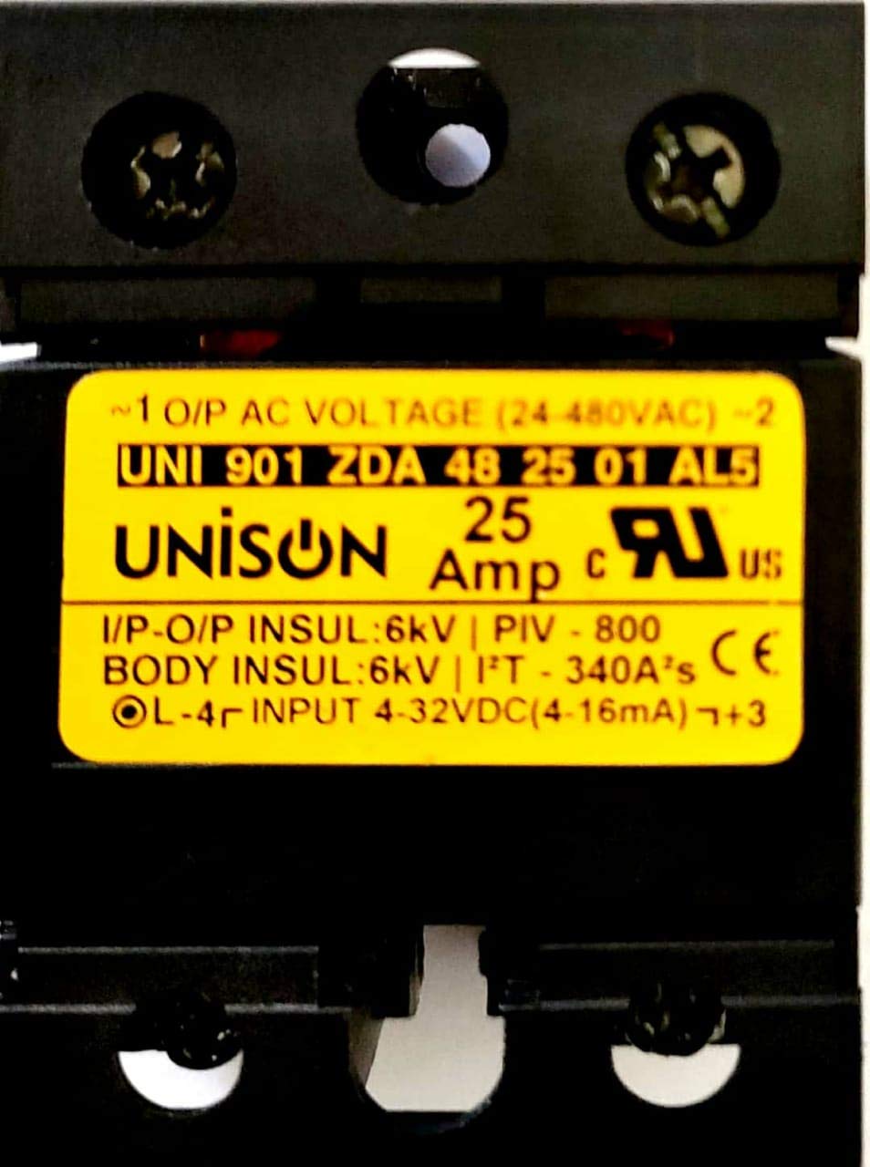 UNISON SSR UNI 901 ZDA 48 25 01 AL5, DC TO AC 25AMPS WITH HEATSINK by FLEXTOMATION (B07VNSDH1J) Amazon Price History, Amazon Price Tracker