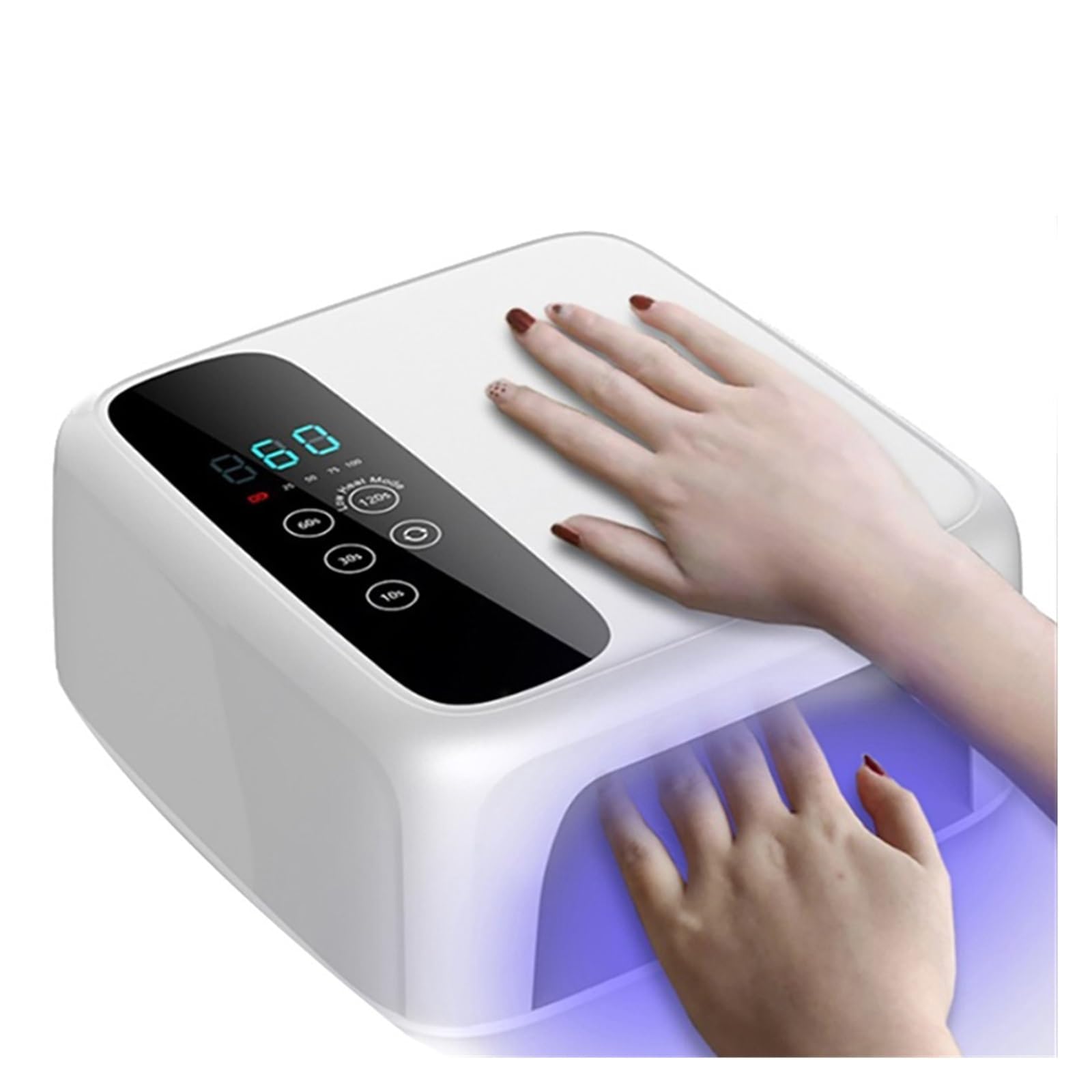 Lámpara LED de uñas de 72 W, inalámbrica, recargable, profesional, secador de uñas de gel para salón en casa, batería de 15600 mAh, lámpara de curado para esmalte de uñas