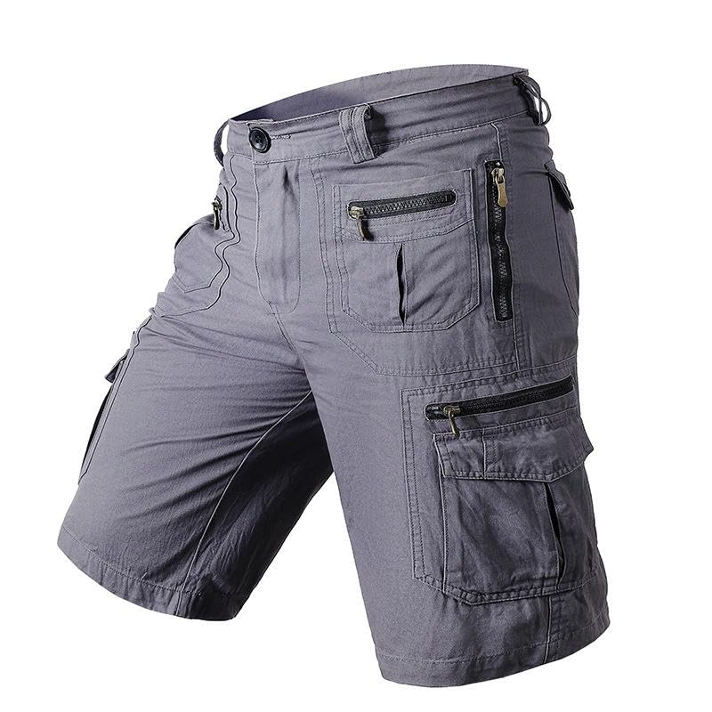 Short d'été coton uni multi-poches homme décontracté 7 points