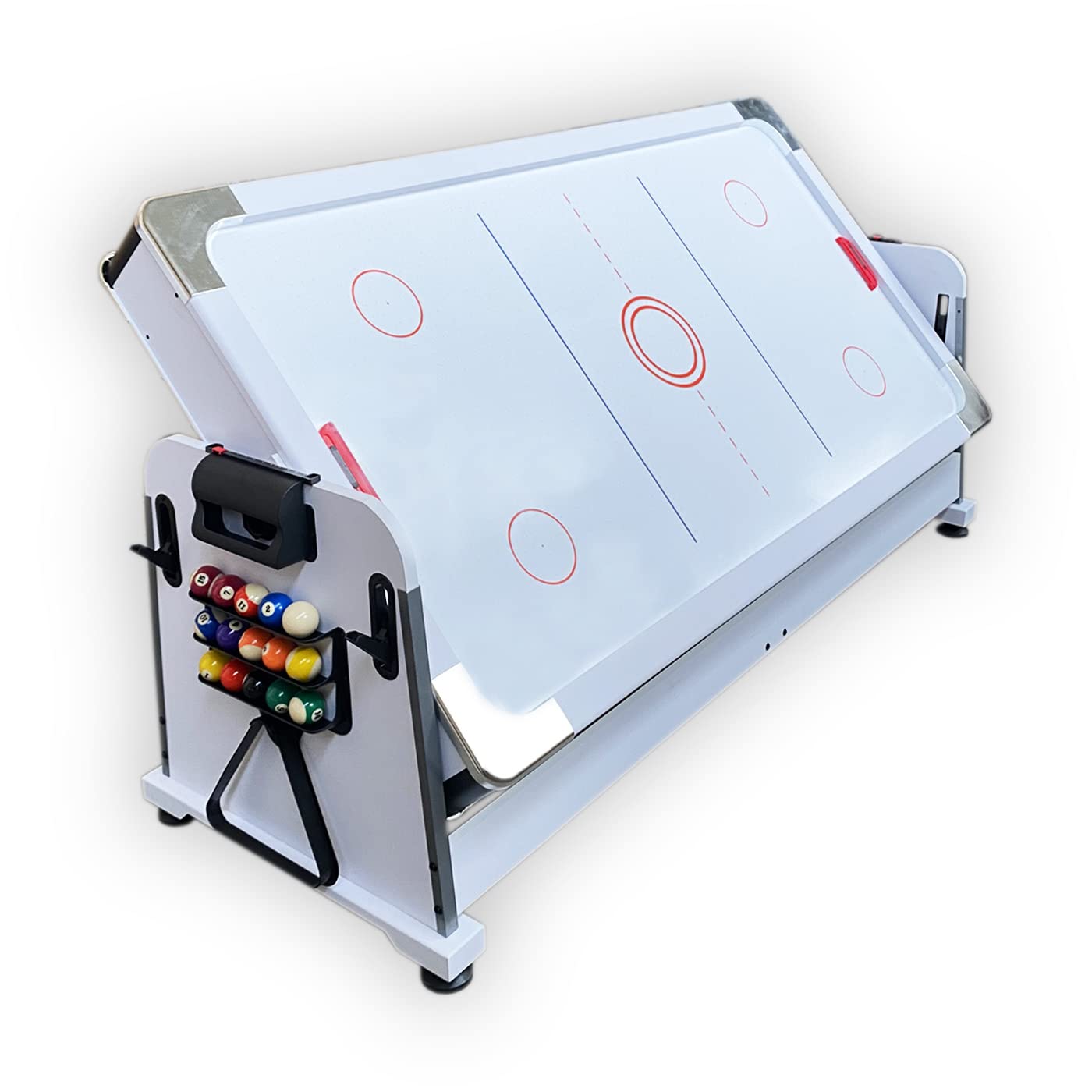 Table Multijeux Table Billard Transformable en Air Hockey – 7 Pieds Mattew Blanc Vert