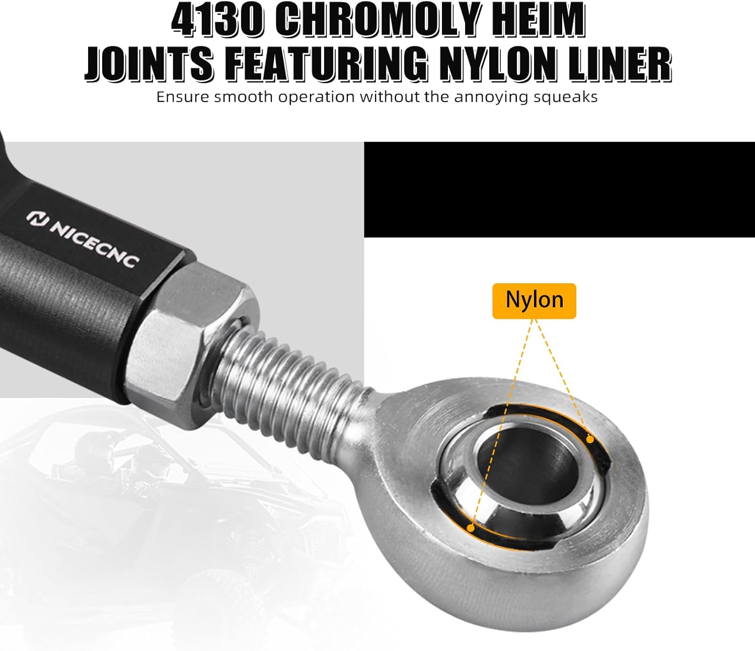NICECNC M12 Front Sway Bar Stabilizer End Link Kit Adjustable Compatible with Can Am Maverick X3 4x4 XMR Turbo DPS 2020-2021, 4x4 XRS SMA-Shox Turbo 2023, See Fitments Black