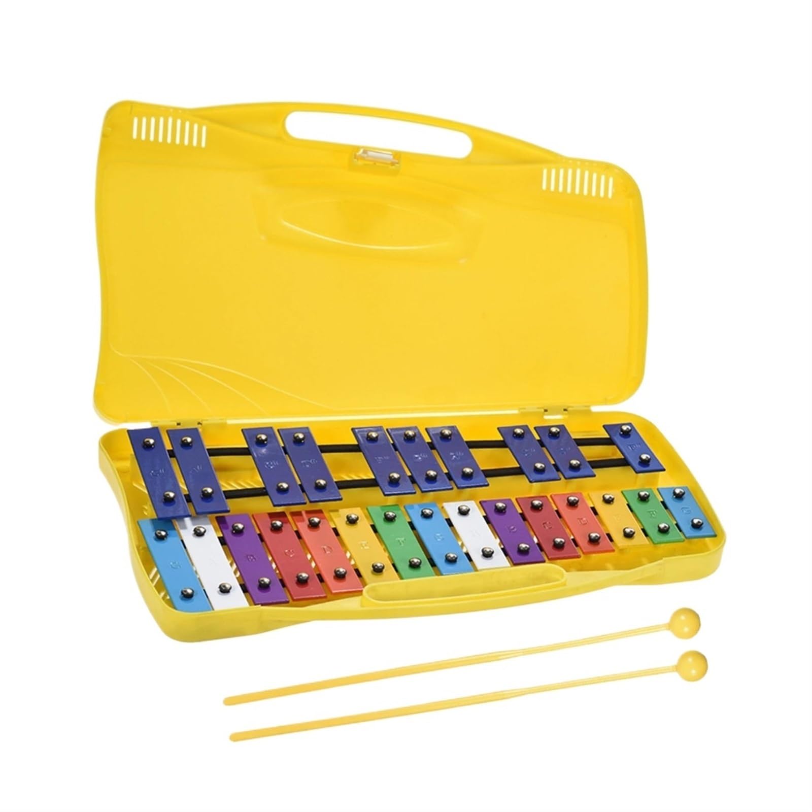 Instrument Ksylofonowy Kolorowe 25 Nut Glockenspiel Ksylofon Perkusyjny Rytm Instrument Muzyczny Futerał Do Przenoszenia Odpowiedni Dla Początkujących I Dorosłych