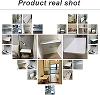 Vista 7 de HARELA Mesa plegable de 1 pulgada de grosor para colgar en la pared, mesa plegable de lavandería, mesa plegable resistente para oficina en casa