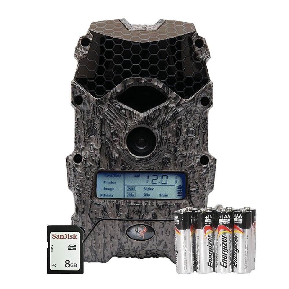 Wildgame Innovations WGICM0594 Mirage Lightsout 16 MP Innovative Trail Camera Bundle with 8 GB Memory Card and AA Batteries
