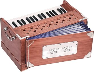 Bhava Lite “Travel” Harmonium | Small, Lightweight | Ethically Sourced, Professionally Tuned & Shipped from US, Handmade in India | Standard Edition Natural