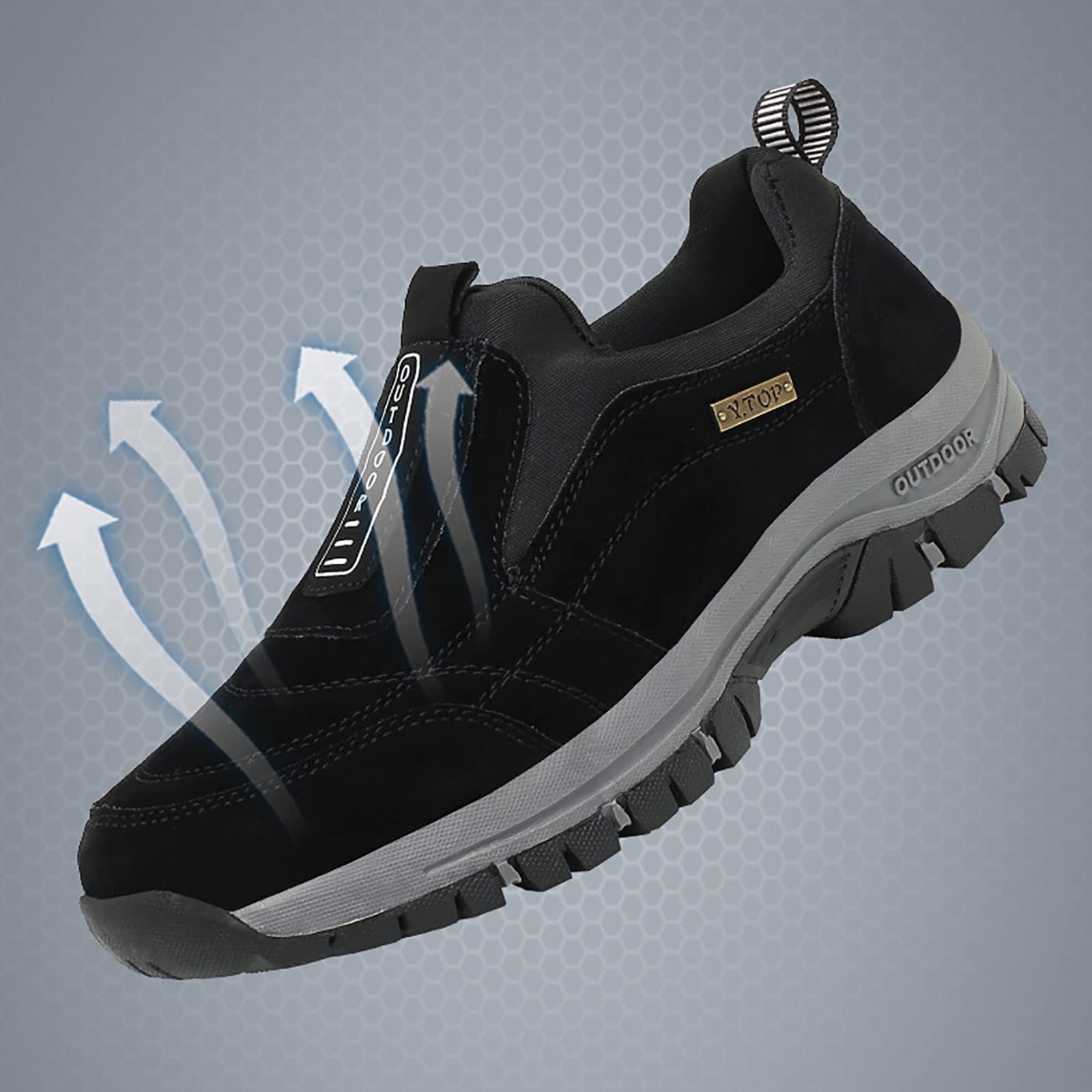Slip in Schuhe Herren Extra Weit - Slipper Sneaker rutschfest Laufschuhe Herren Leicht Atmungsaktive Freizeitschuhe Dämpfung Joggingschuhe Running Shoes Men Outdoorschuhe Bequeme Sportschuhe
