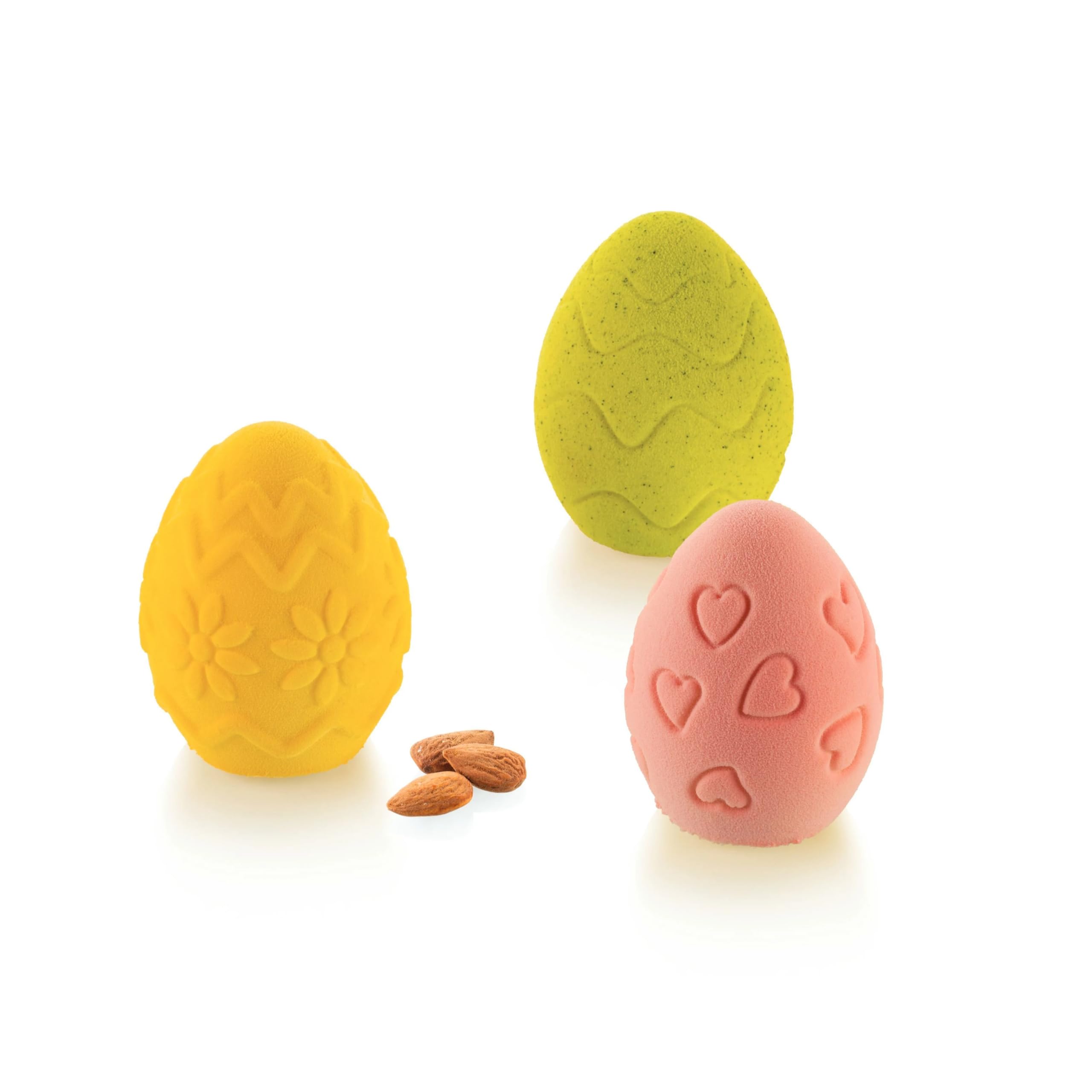 silikomart Egg Hunt 11 Cavities Diameter 53 H 67 mm Vol 100 ml Silicone Mould for Desserts - Professional Accessories for Easter and Pastry - Single Portion Baking Moulds