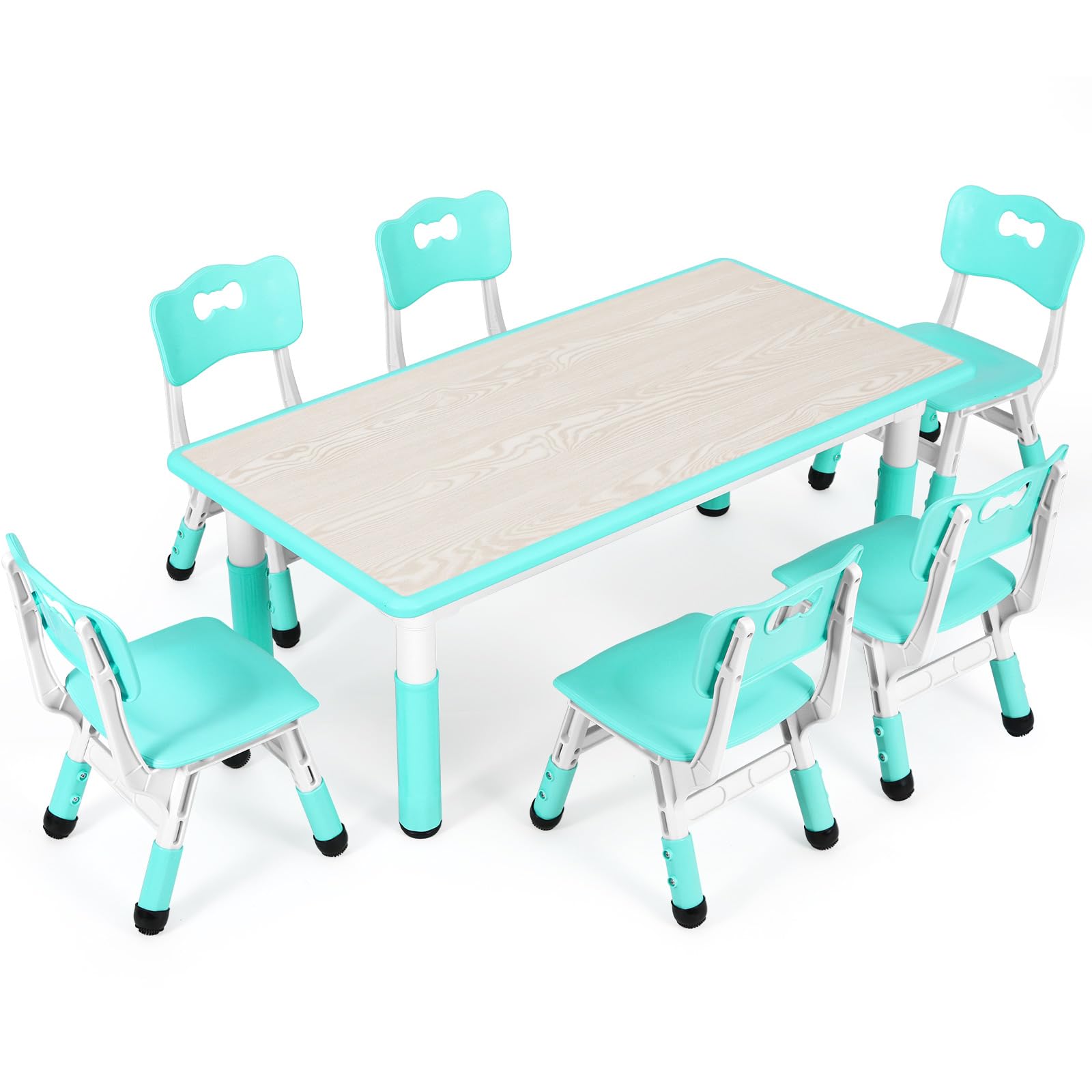 MAMIZO Kindertisch Mit 2 Stühlen - Maltisch Mit Papierrolle & Stauraum Ab 3 Jahre Blau