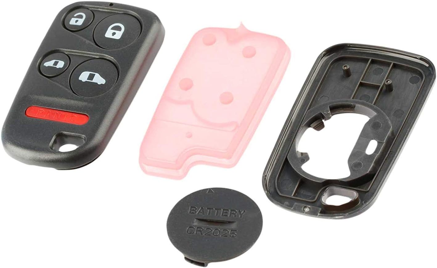 Shell Case & Pad fits 1999 2000 2001 2002 2003 2004 Honda Odyssey Key Fob Keyless Entry Remote (OUCG8D-440H-A, E4EG8DN)