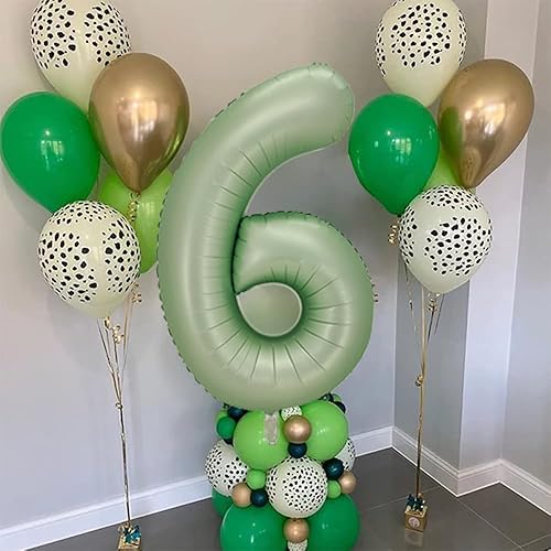 Miniatura 3 de Globo del número 6, globos de número grande de 40 pulgadas, decoración de fiesta de cumpleaños de 6 años, decoración de letrero de cumpleaños de 6