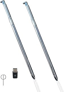 2 Pack Light Blue Stylus Pen for LG Stylo 6 Replacement Q730 6.8" Q730AM Q730TM Q730MM Q730NM with Card Eject Pin + Type-C Adapter