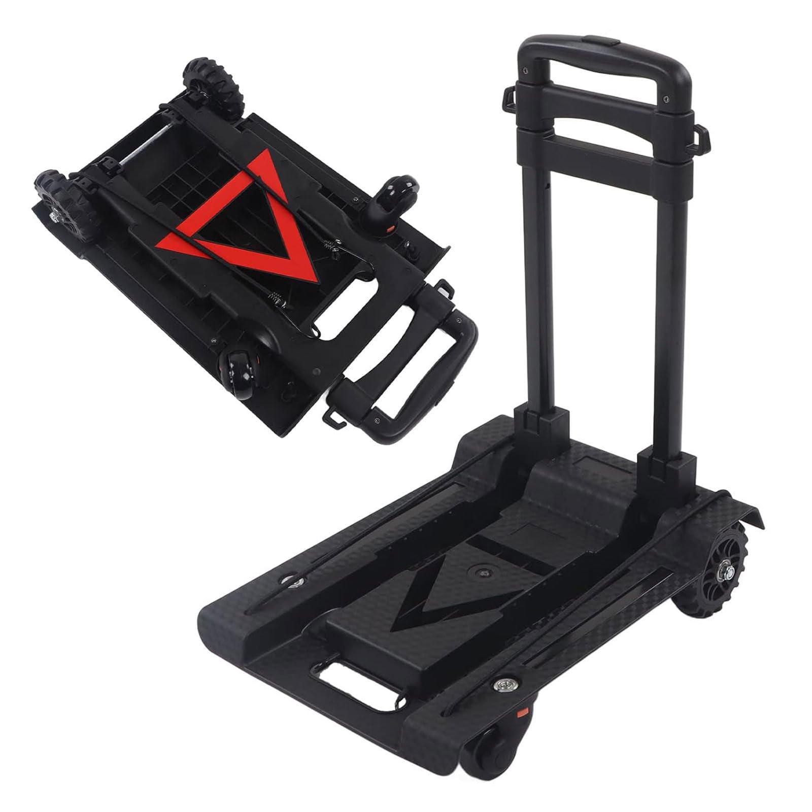 Chariot de manutention pliable multifonctionnel ultra léger couleur noire