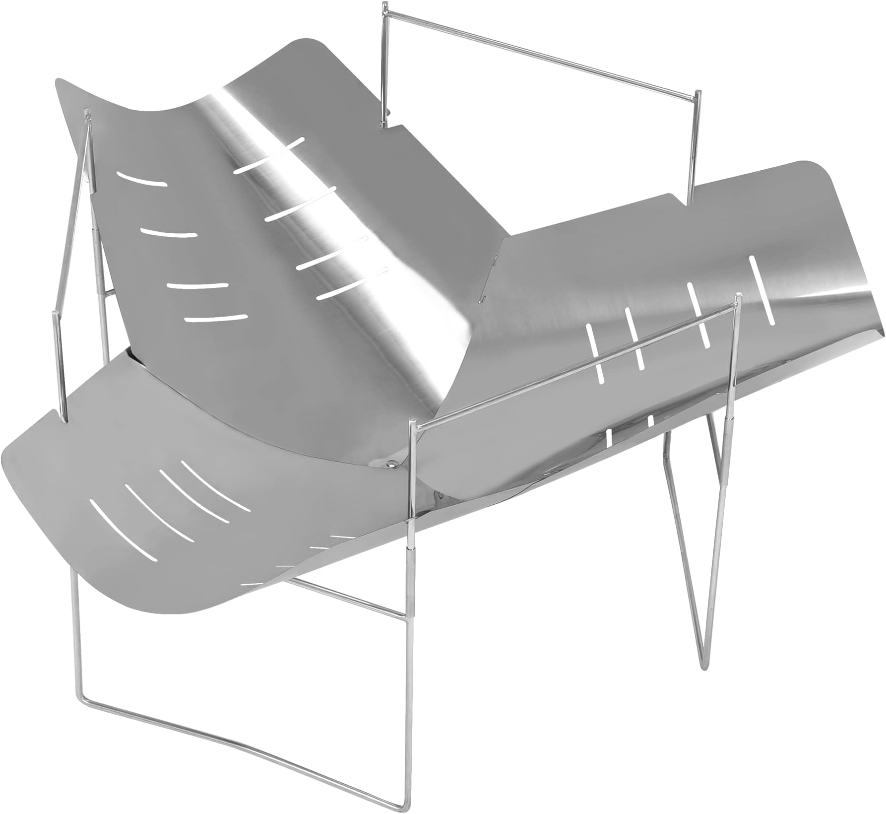 REDCAMP Portable Fire Pit for Camping Wood Burning, Foldable Stainless Steel Fire Pit for Outside 20.9x18.1x10.4'