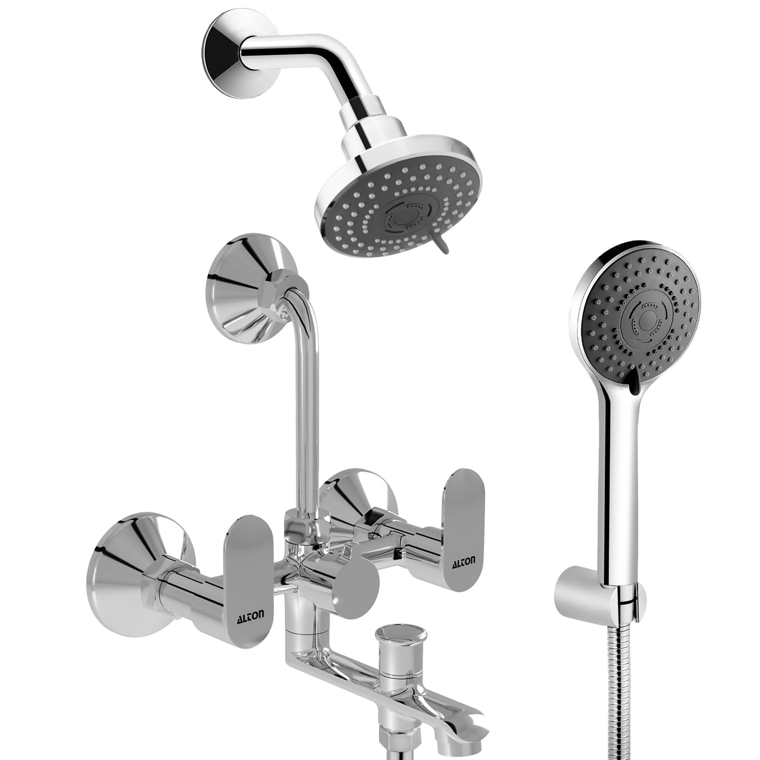 ALTON AXN9530 Brass 3-IN-1 Wall Mixer With 3-Function, 4-INCH