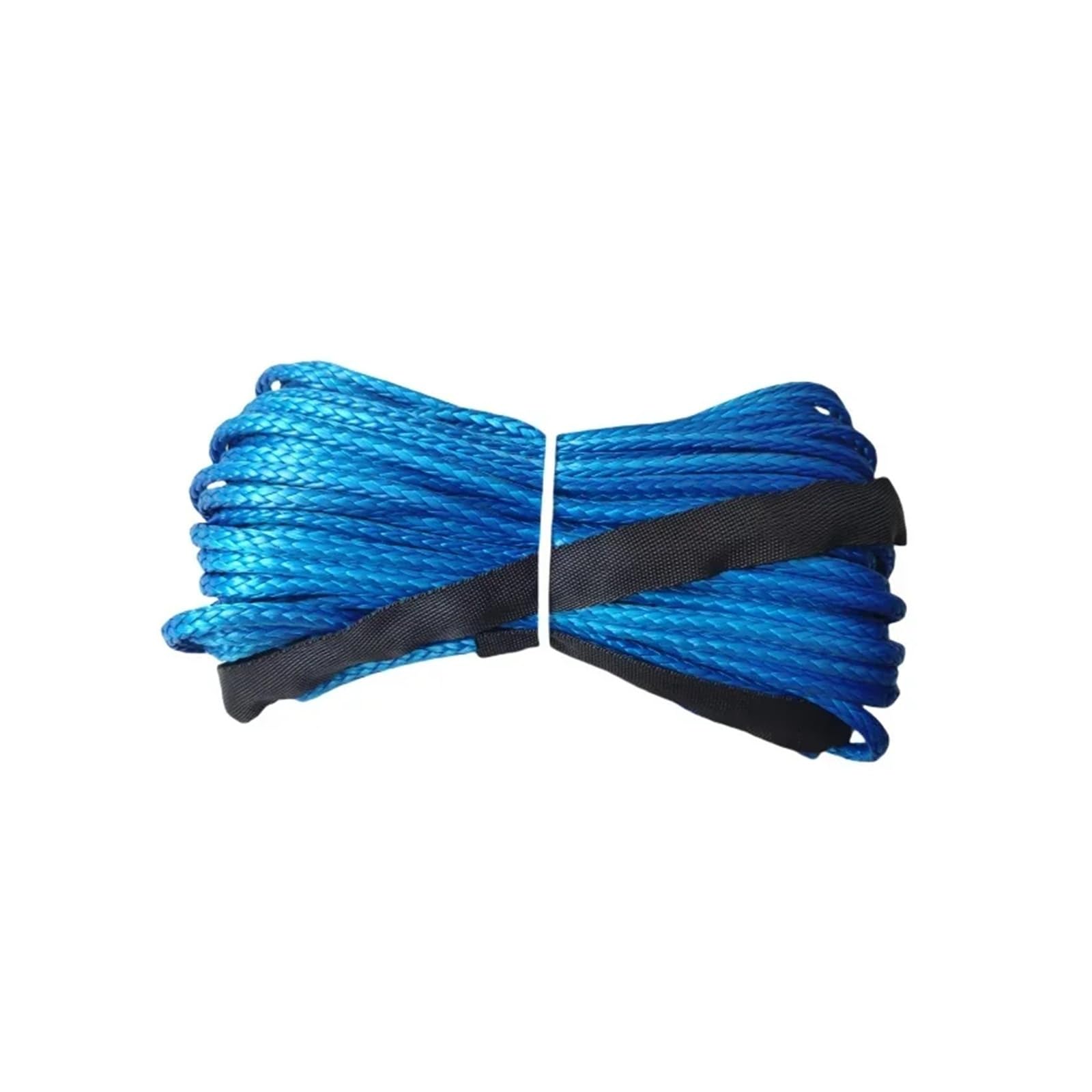 6 mm x 30 m syntetyczna lina do wyciągarek samochodowych, wytrzymała lina do wyciągarek elektrycznych do pojazdów terenowych ATV UTV Wysoka wytrzymałość(Blue)
