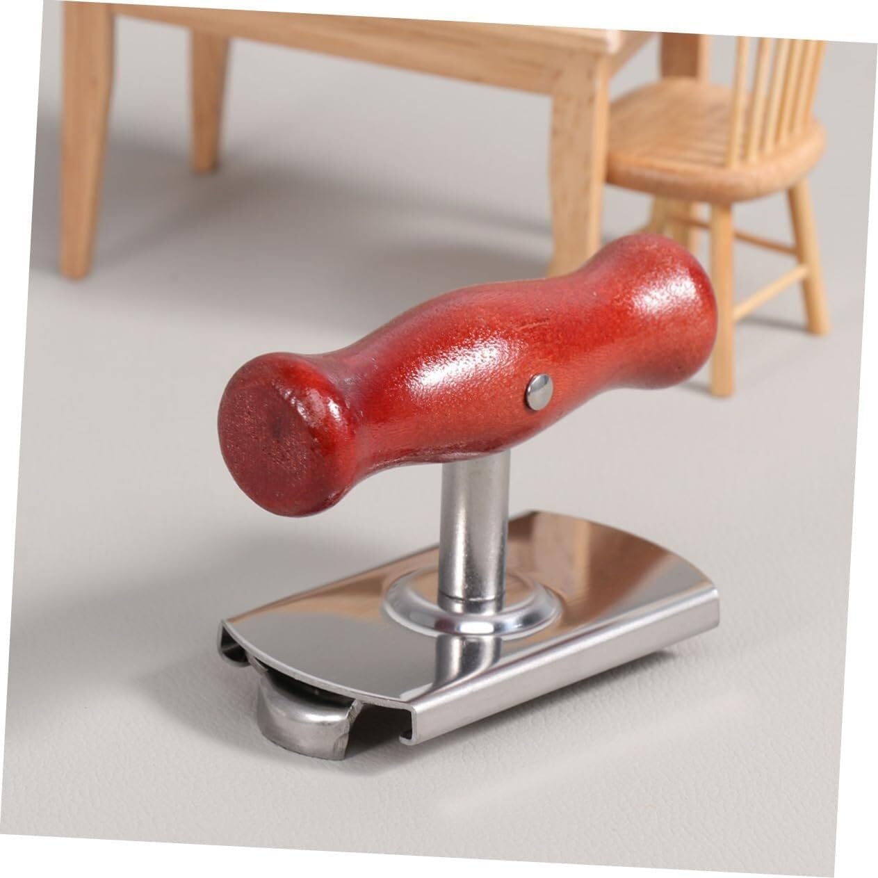 Manual Can Opener,Stainless Steel Opener Can Opening Tool Restaurant Jar Opener Metal Lids off Stainless Steel Bottle Opener Adjustable Bottle Opener Small Tools Bamboo Wooden Handle