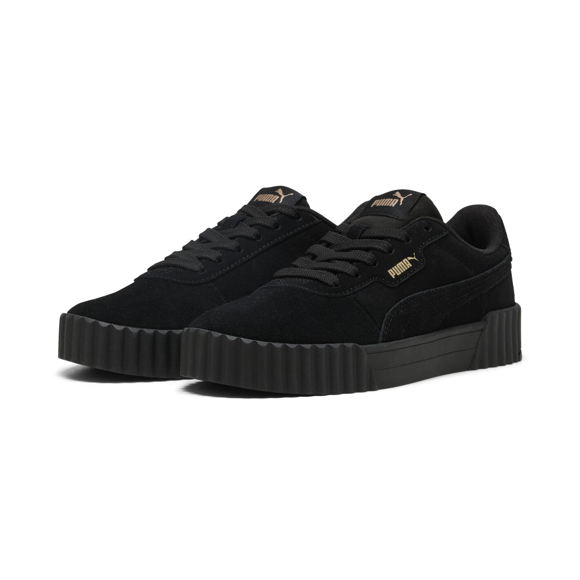 PUMA Carina 3.0 SD Sneaker Women's, Black Gold, 6.5