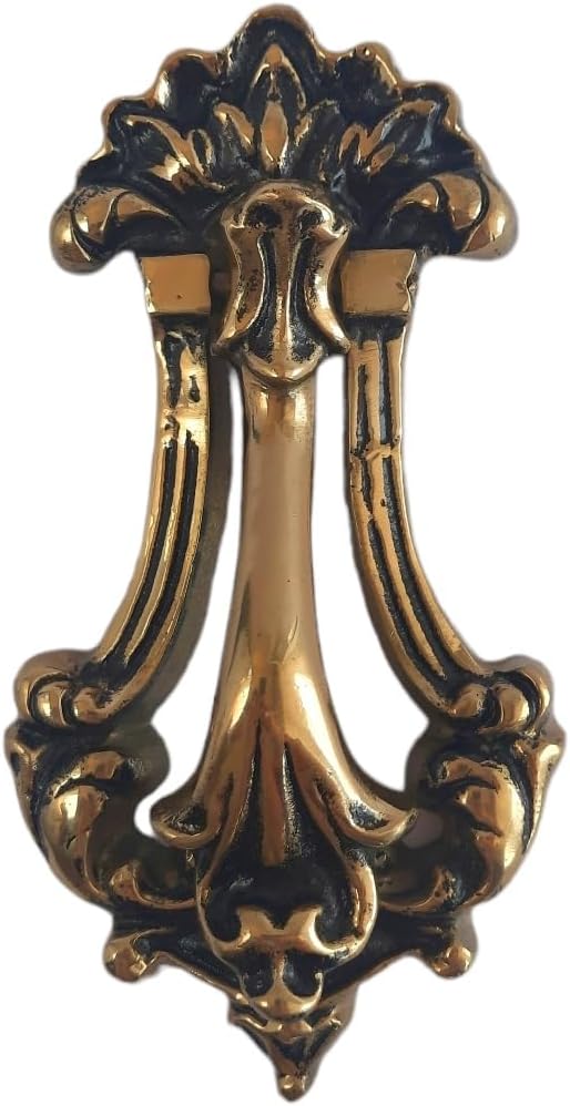 18cm Solid Brass Floral Door Knocker | Front Door Decoration