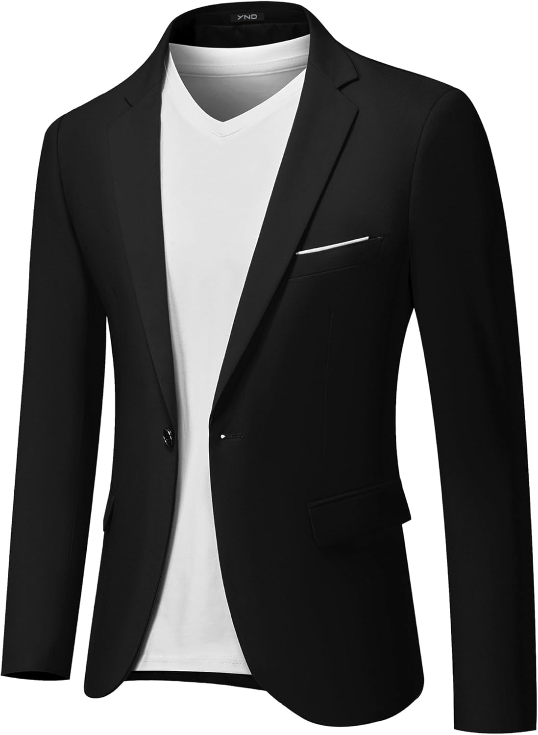 YND Men’s One Button Slim Fit Blazer, Casual Lightweight Suit Daily Jacket Coat
