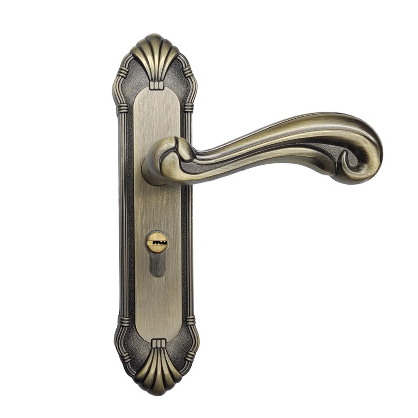 Serrure de chambre silencieuse en bronze pour porte intérieure