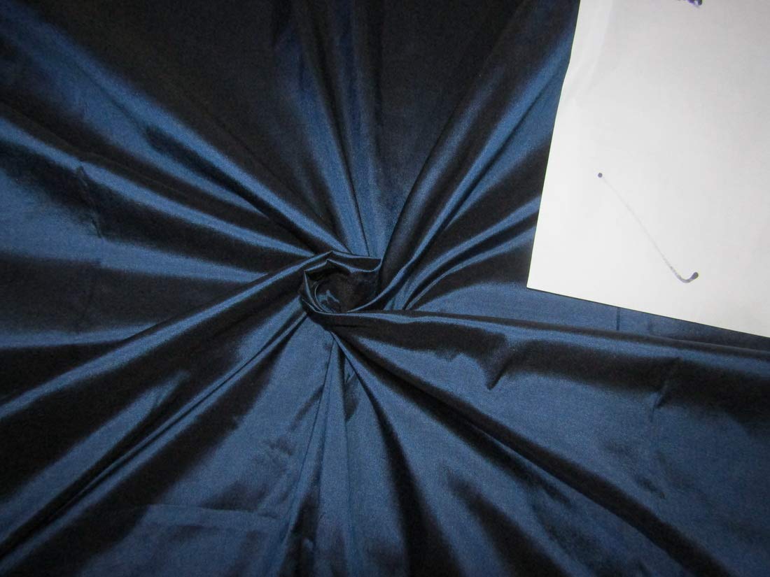 Tissu Dupioni en Soie Pure TheFabricFactory - 54 Pouces - Bleu Profond - DUP282
