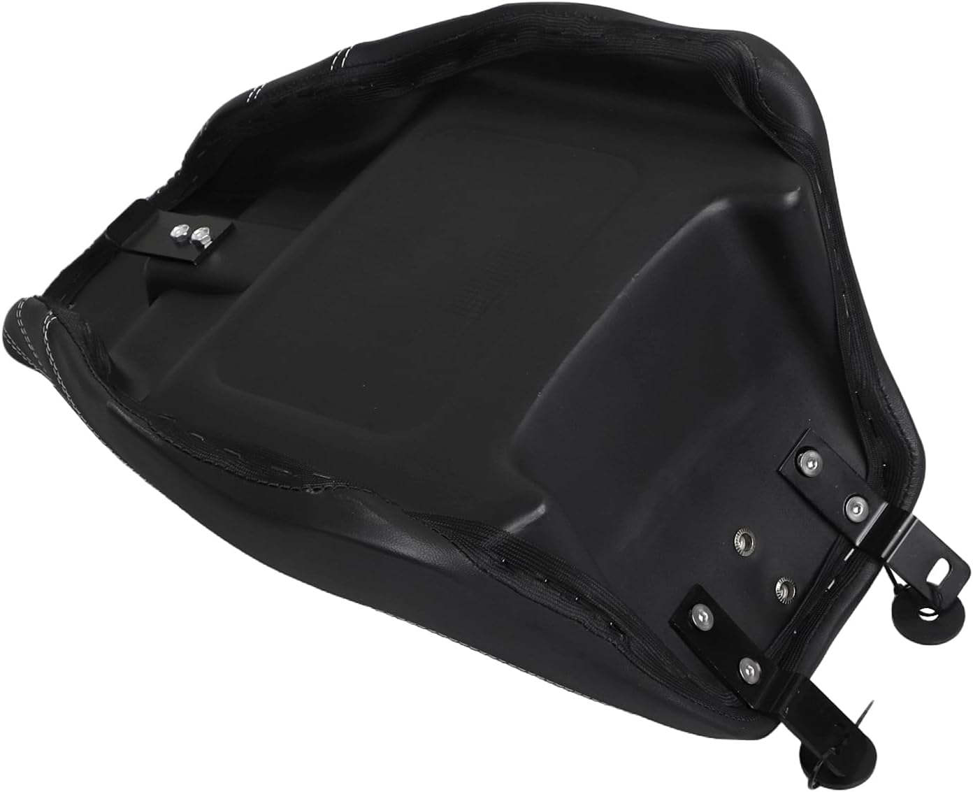 White Lattice Stitched Front Driver Solo Seat Cushion Pillion Fit for Harley Softail Heritage Classic Deluxe 2006-2017 16 15 14 13 12