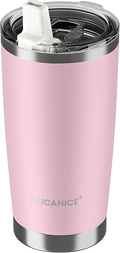 Miniatura 13 de Vaso de café de 20 onzas, taza de café de viaje de acero inoxidable de doble pared con tapa deslizante extraíble, sin BPA, compatible con portavasos