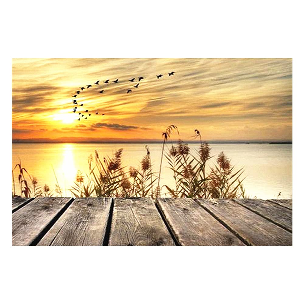 Henair 5D Kits De Diamond Painting Plage De Sable Le Coucher du Soleil, DIY Broderie Diamant Henair 5D Kits De Diamond Painting Plage De Sable Le Coucher du Soleil, DIY Broderie Diamant